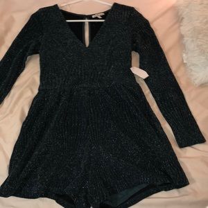 Sparkly Green Long Sleeve Romper NWT